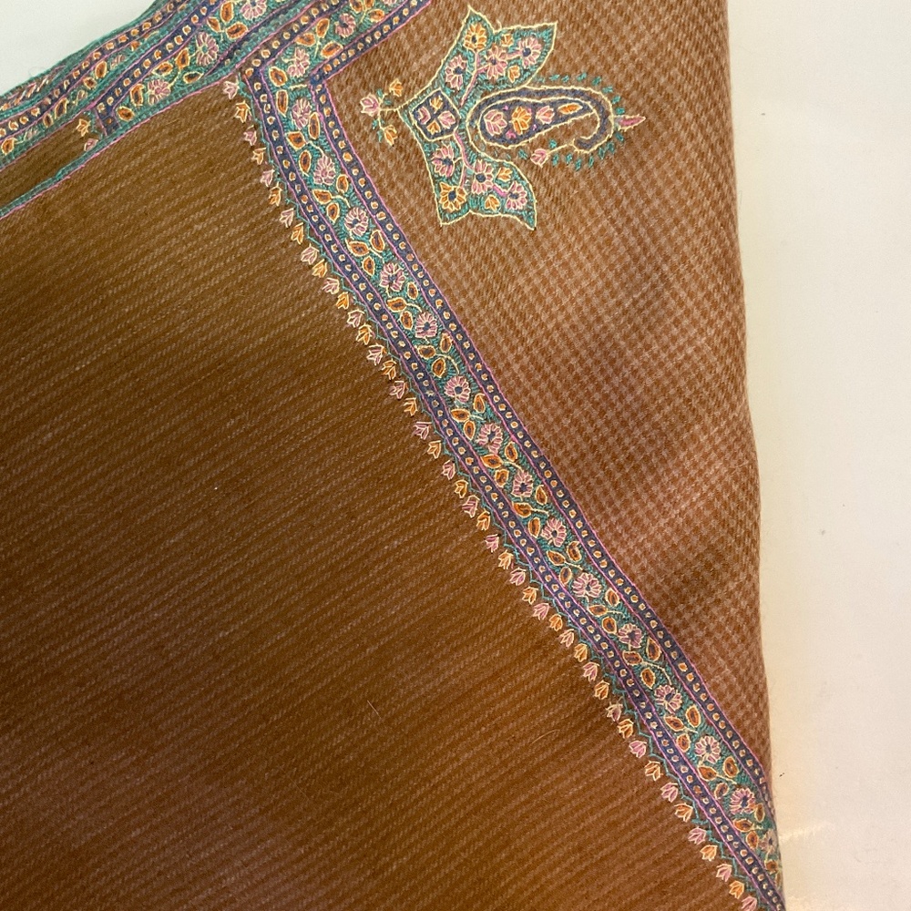 Cashmere Wrap/Shawl with Embroidery